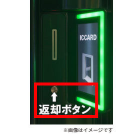 返却ボタン　※画像はイメージです